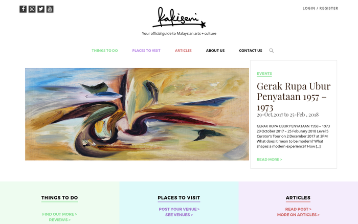 Kakiseni – Your official guide to Malaysian arts + culture